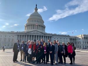 Participants in Leadership Program in front of DC Capitol Building