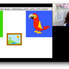 Image on the left shows 3 brightly colored clip-art pictures on a white background; image on the right shows a cute preschool-aged girl with curly hair.